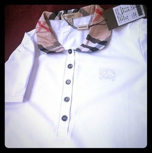 Authentic Burberry white collar shirt sz L